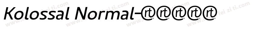 Kolossal Normal字体转换